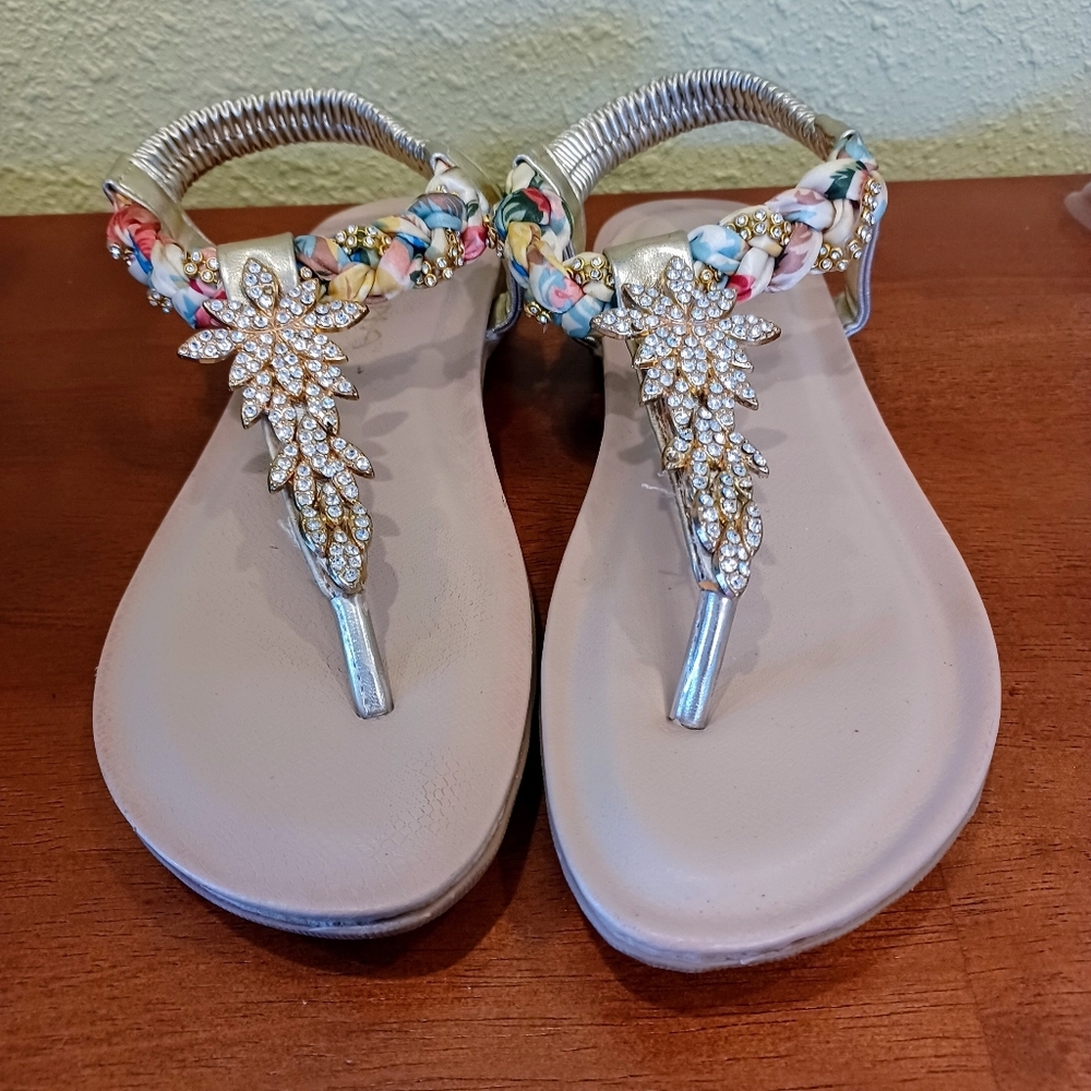 Liliana Jeweled Sandals - Size 7.5